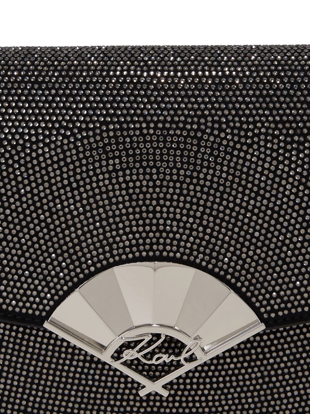 Karl Lagerfeld Archive Fan rhinestone-embellished clutch bag - Image 4