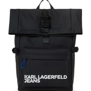 Karl Lagerfeld Jeans logo-print roll-top backpack