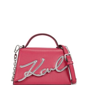Karl Lagerfeld Signature leather top-handle bag