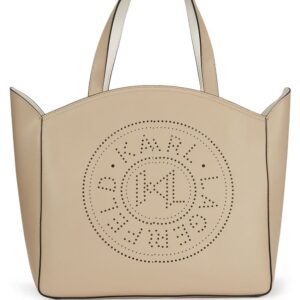 Karl Lagerfeld K/Circle perforated-logo tote bag