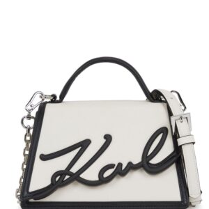 Karl Lagerfeld Signature leather top-handle bag