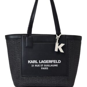Karl Lagerfeld Rue St-Guillaume raffia tote bag