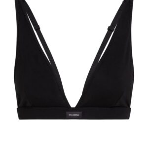 Karl Lagerfeld Essential-logo plunge bralette