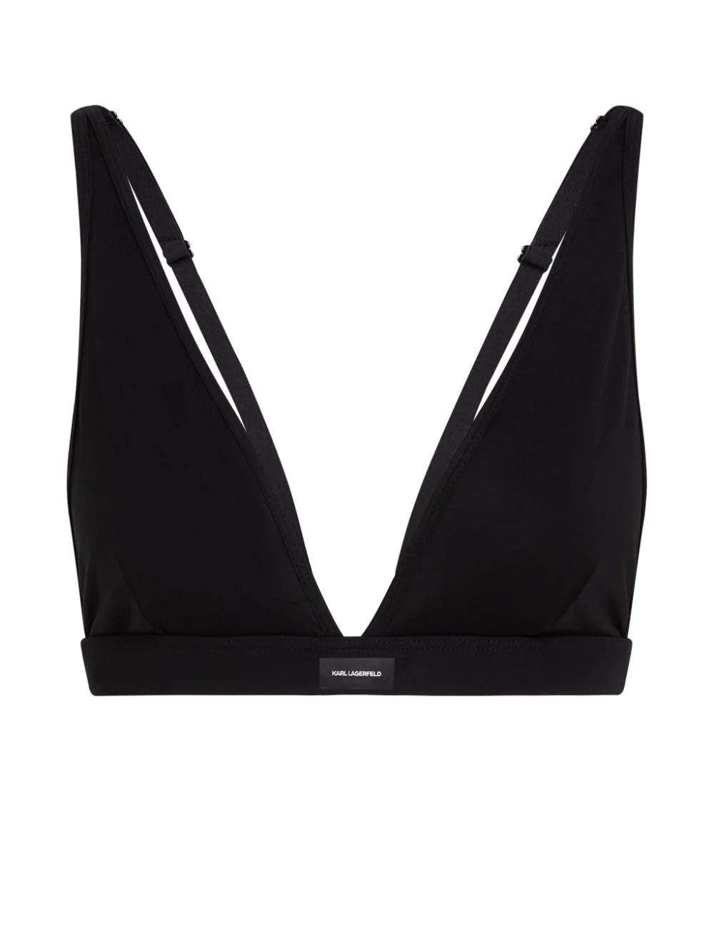 Karl Lagerfeld Essential-logo plunge bralette