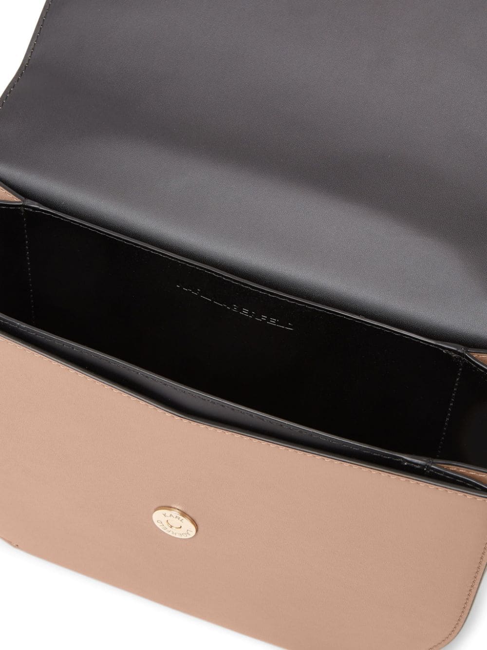Karl Lagerfeld logo-engraved-buckle leather shoulder bag - Image 5