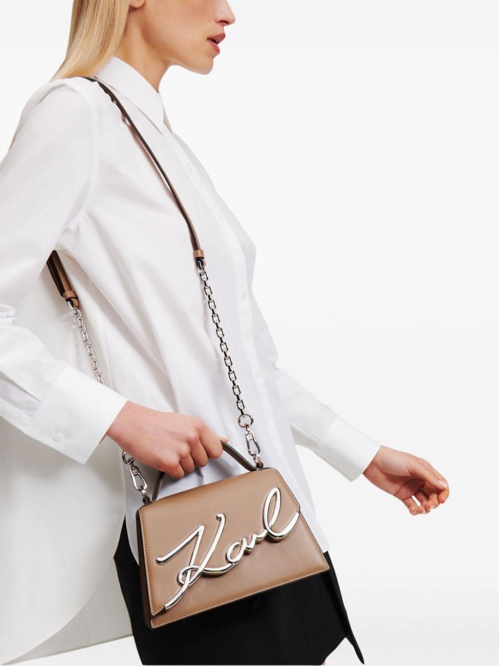 Karl Lagerfeld Signature leather crossbody bag - Image 2