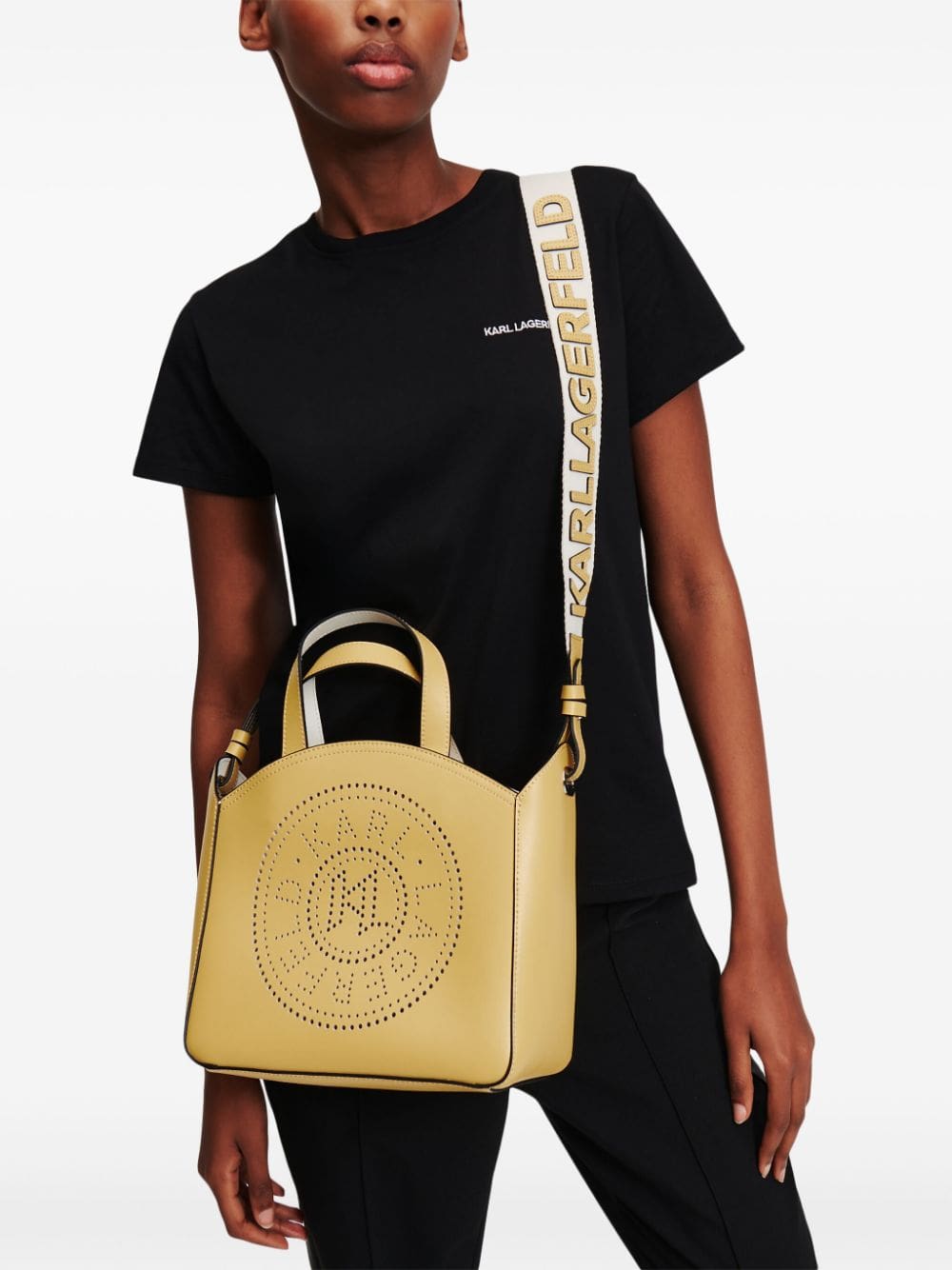 Karl Lagerfeld K/Circle perforated-logo tote bag - Image 2