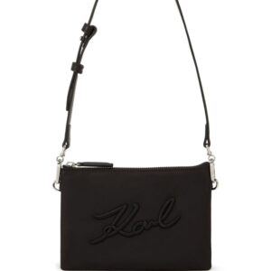 Karl Lagerfeld Signature logo-embroidered shoulder bag