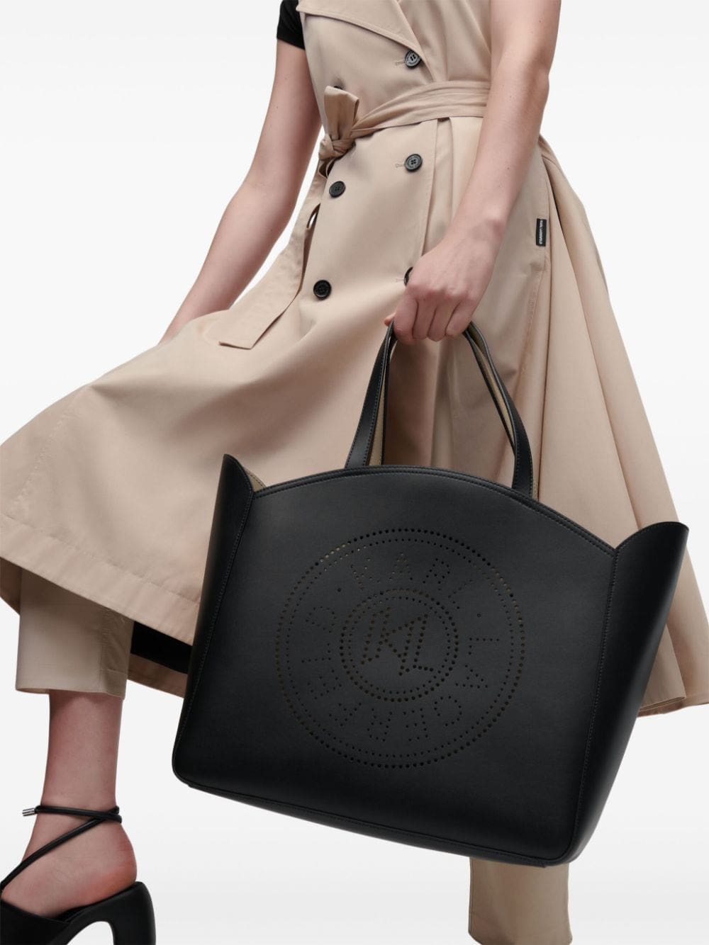 Karl Lagerfeld K/Circle perforated-logo tote bag - Image 5