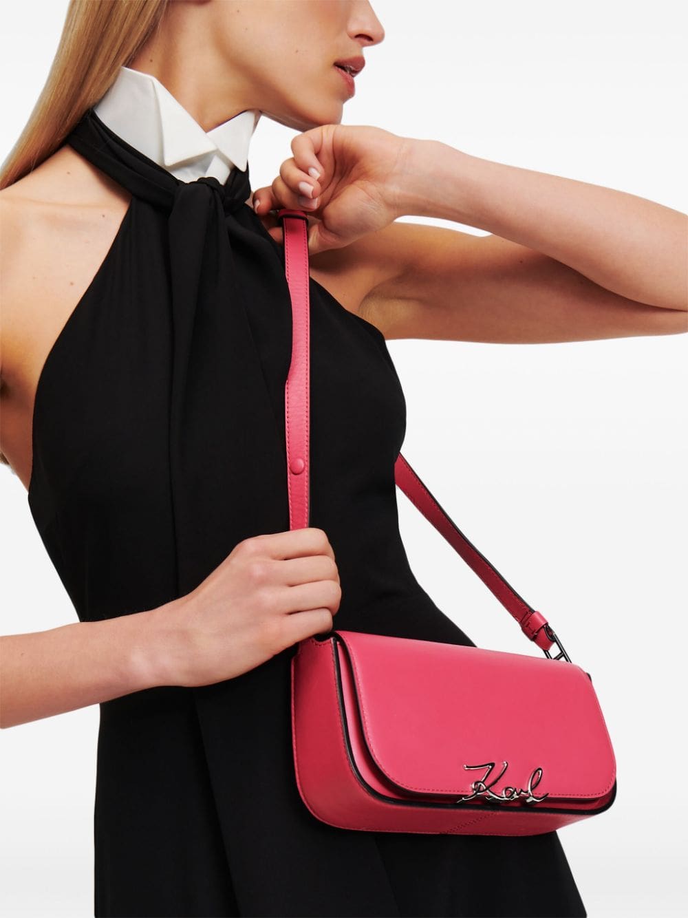 Karl Lagerfeld Signature leather crossbody bag - Image 2