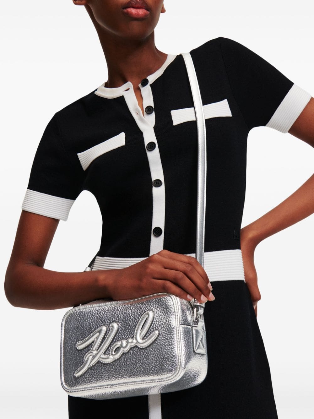 Karl Lagerfeld K/Skuare Grainy camera bag - Image 2