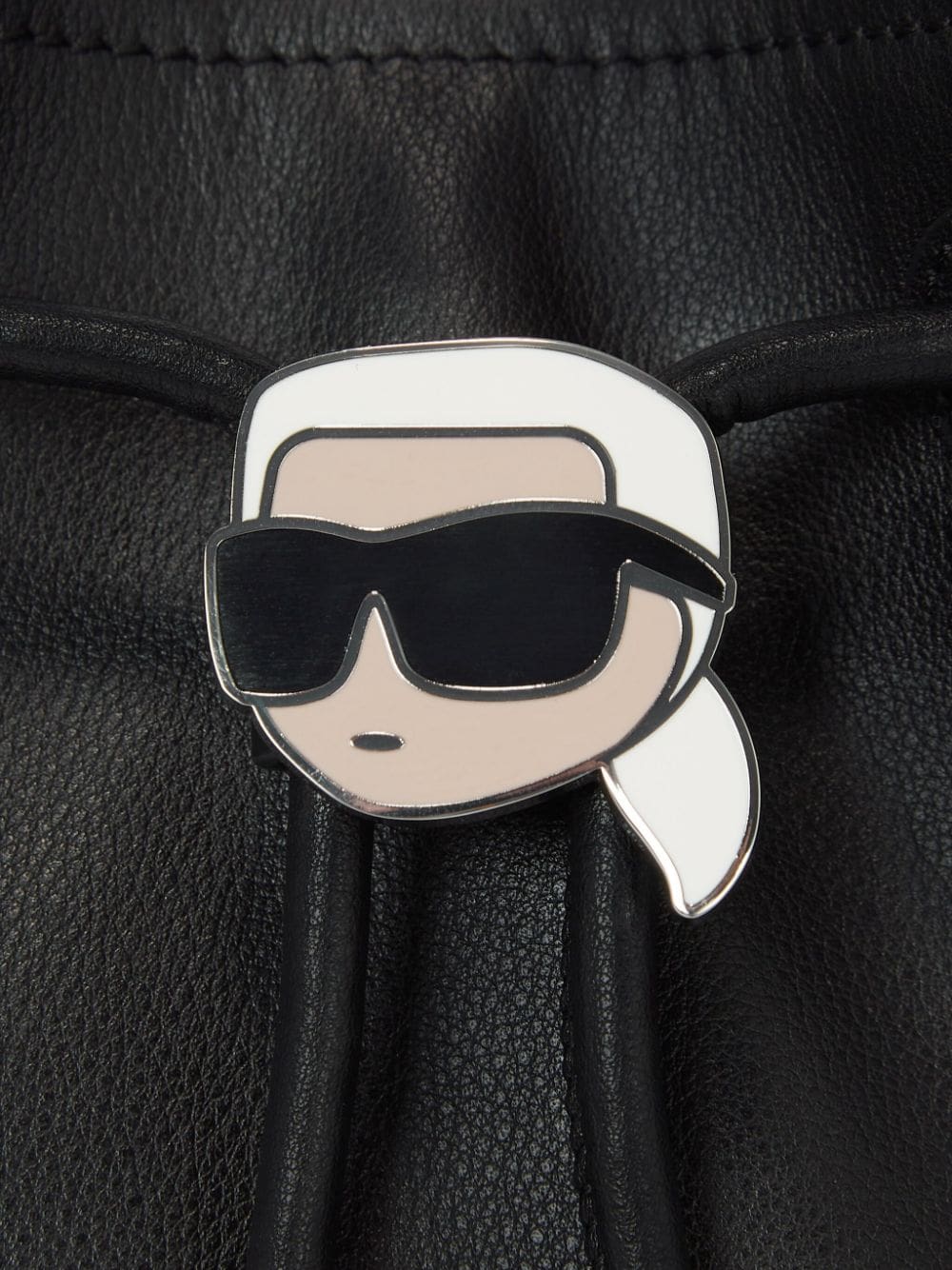 Karl Lagerfeld Ikonik leather bucket bag - Image 4