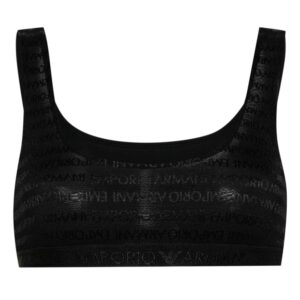 Emporio Armani  logo-jacquard mesh bra