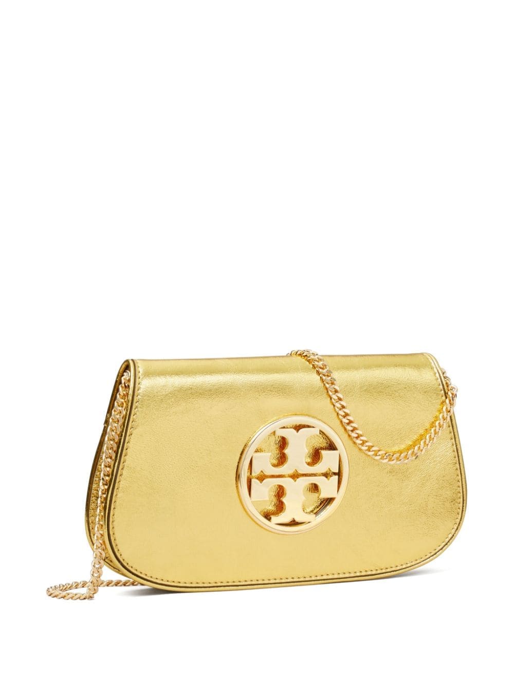 Tory Burch Reva metallic-effect clutch bag - Image 5