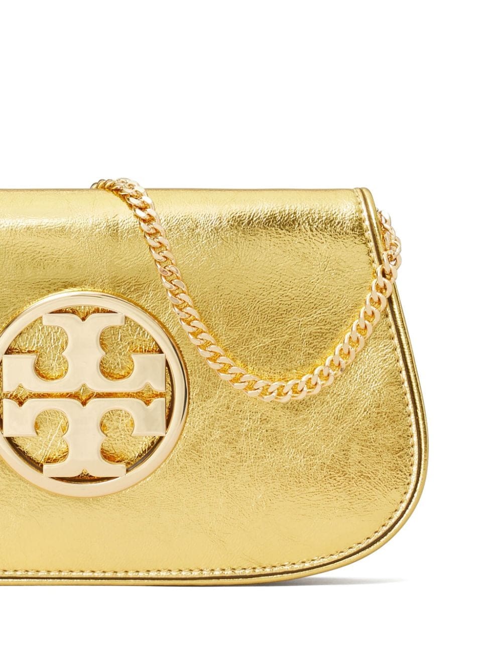 Tory Burch Reva metallic-effect clutch bag - Image 4