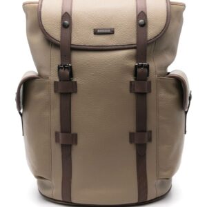 Peserico grained-leather backpack