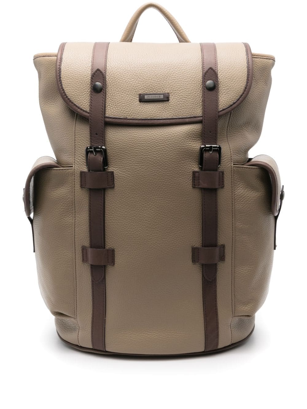 Peserico grained-leather backpack