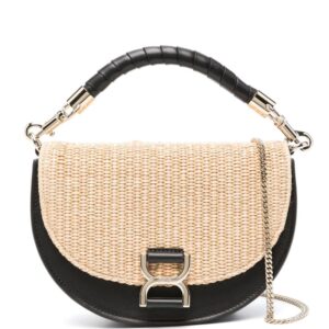 Chloé Marcie woven-raffia shoulder bag