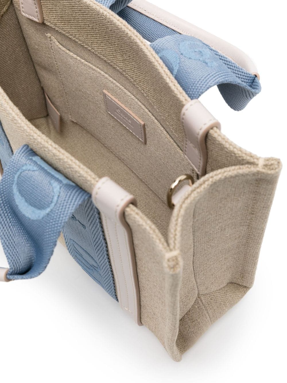 Chloé small Woody linen tote bag - Image 5