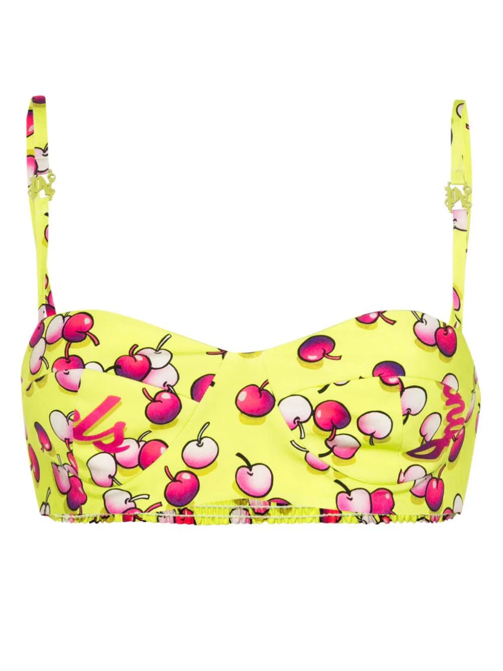 Palm Angels cherries-print balconette bra