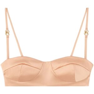 Palm Angels logo-plaque balconette bra