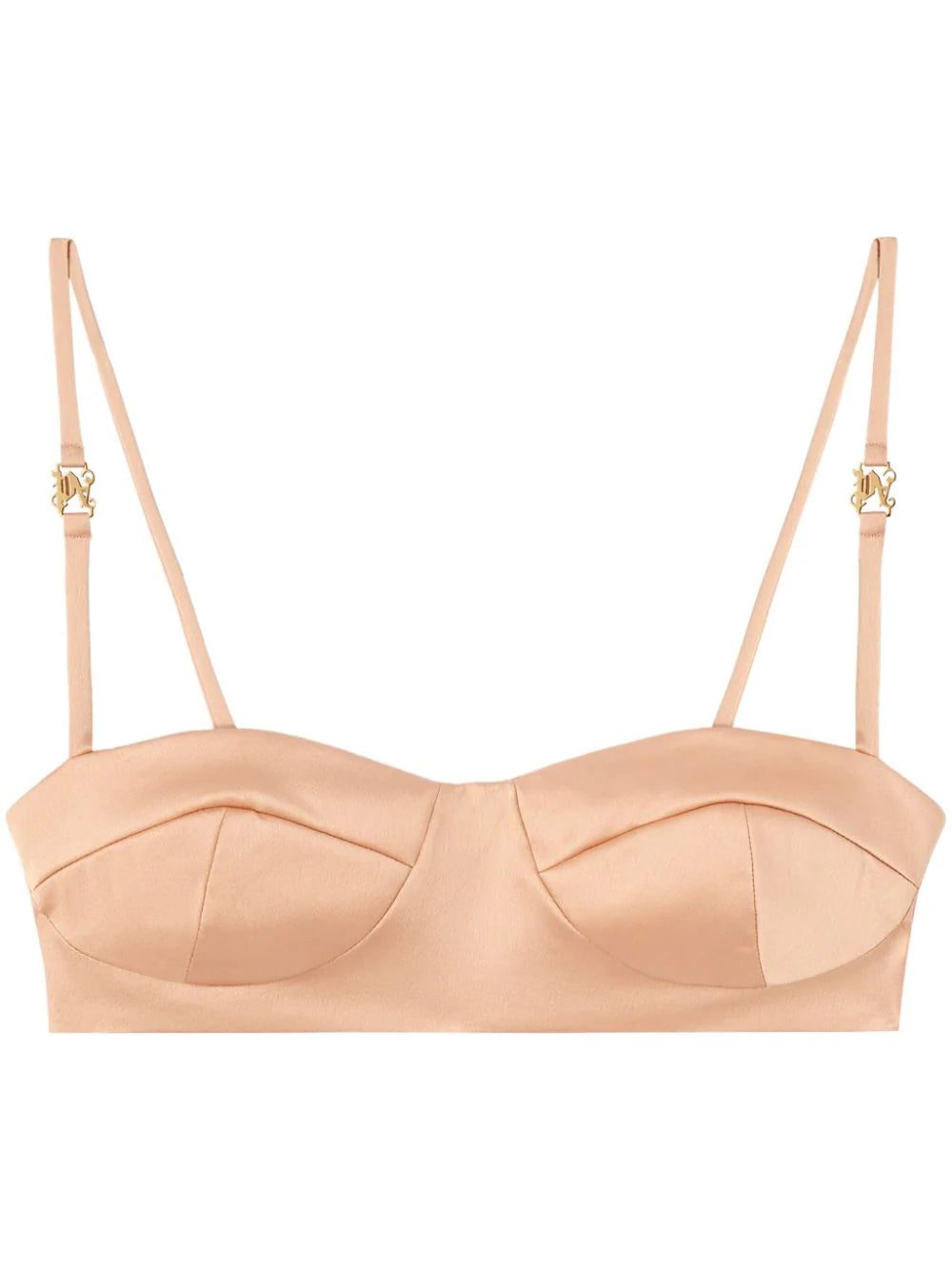 Palm Angels logo-plaque balconette bra