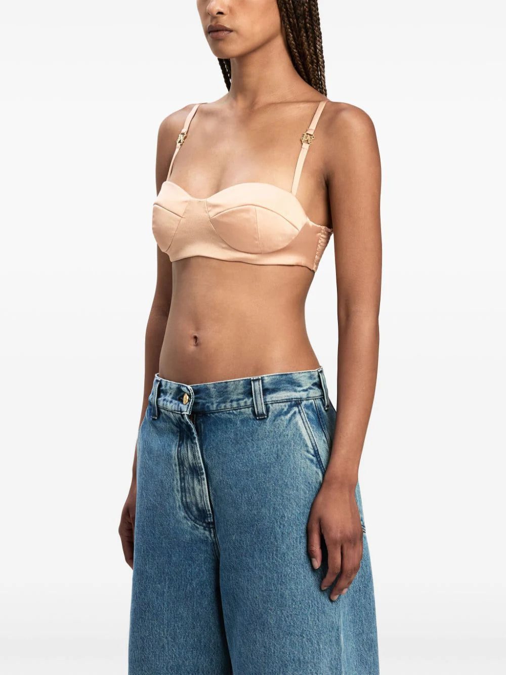 Palm Angels logo-plaque balconette bra - Image 4