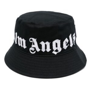 Palm Angels logo-print cotton bucket bag