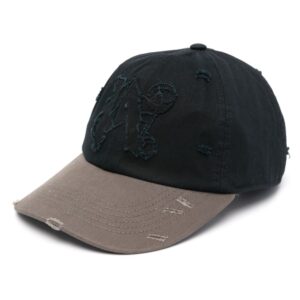 Palm Angels logo-patch distressed baseball cap
