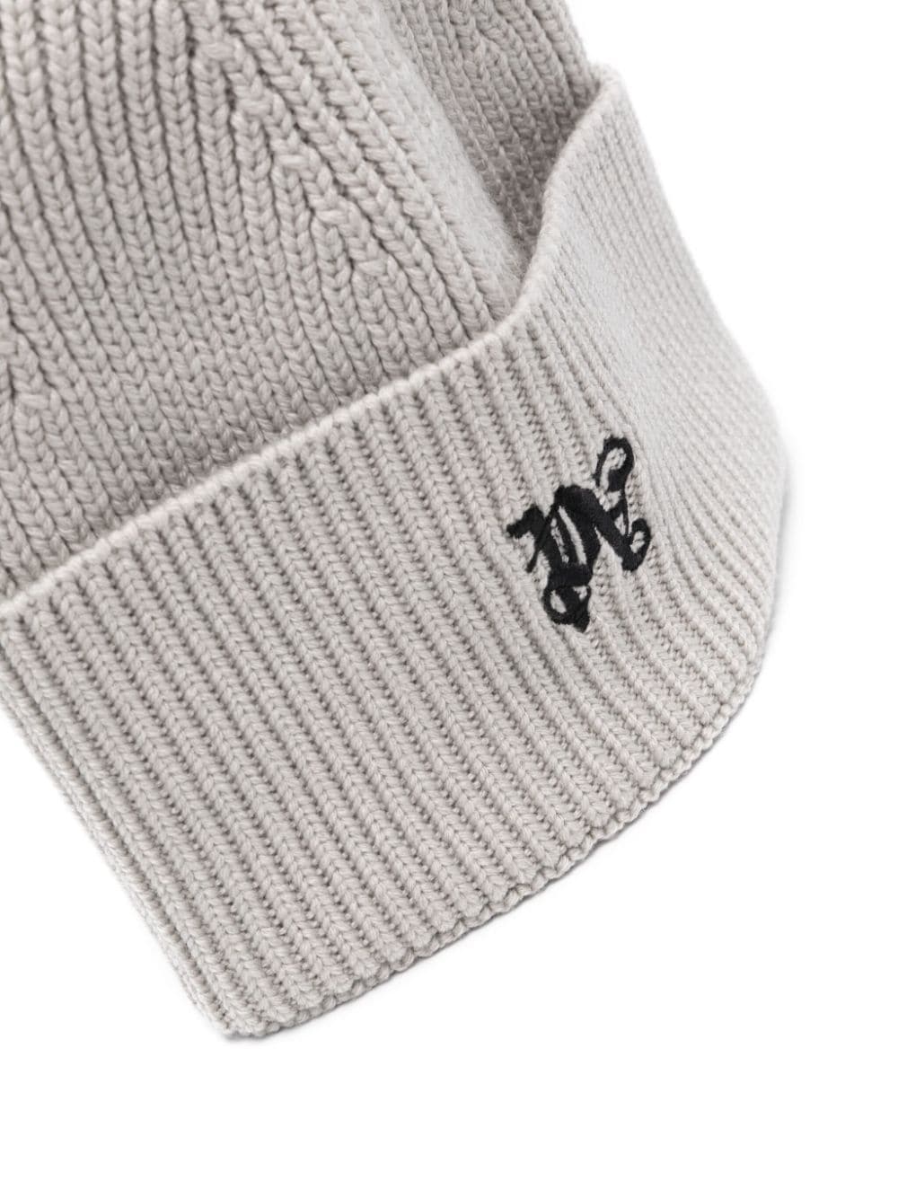Palm Angels logo-embroidered ribbed beanie - Image 2