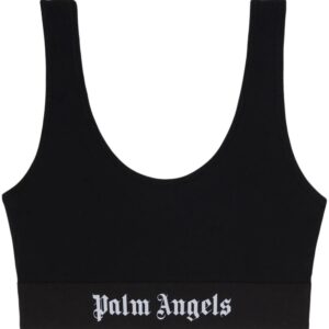 Palm Angels logo-underband scoop-neck bra