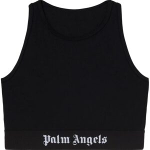Palm Angels logo-underband crew-neck bra