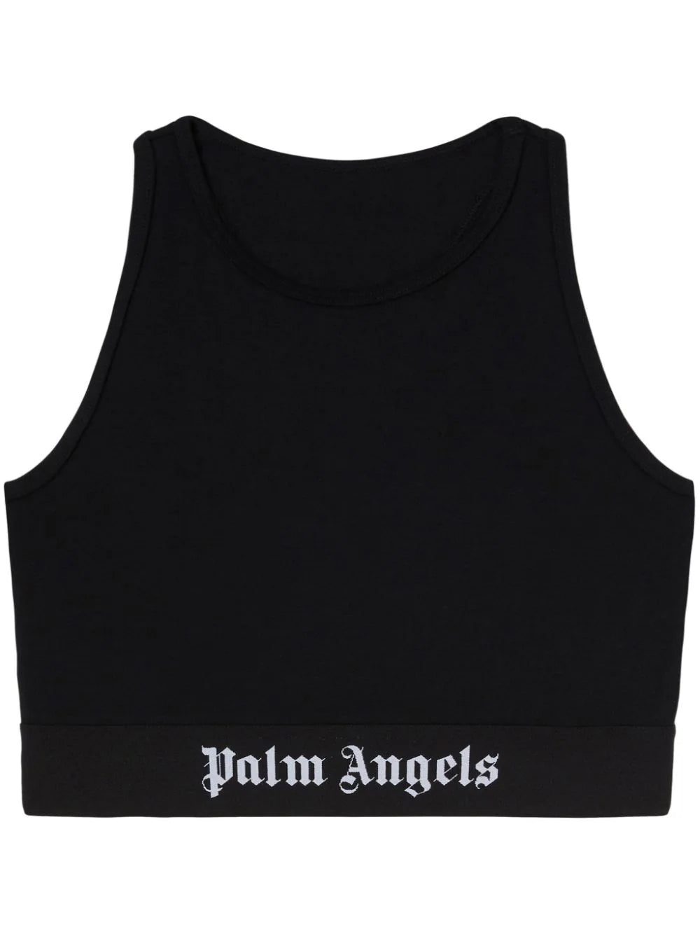 Palm Angels logo-underband crew-neck bra