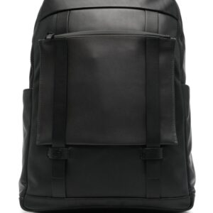 PIQUADRO logo-lettering leather backpack