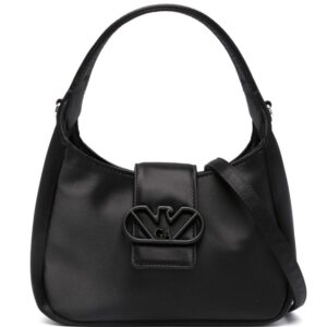 Emporio Armani logo-plaque satin tote bag