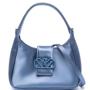 Emporio Armani logo-plaque satin tote bag