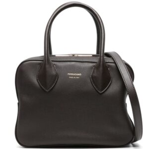 Ferragamo logo-debossed leather tote bag