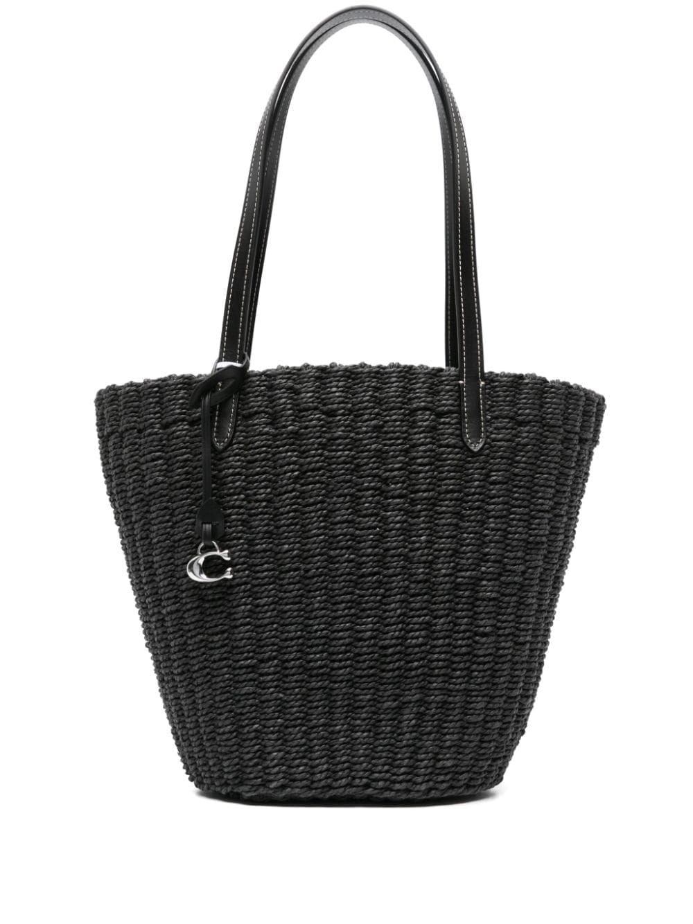 Coach small straw tote bag