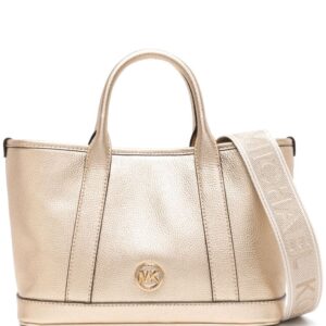 Michael Kors small Luisa metallic-leather tote bag