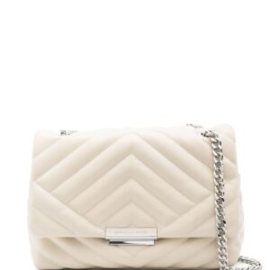 Armani Exchange logo-plaque quilted shoulder-bag