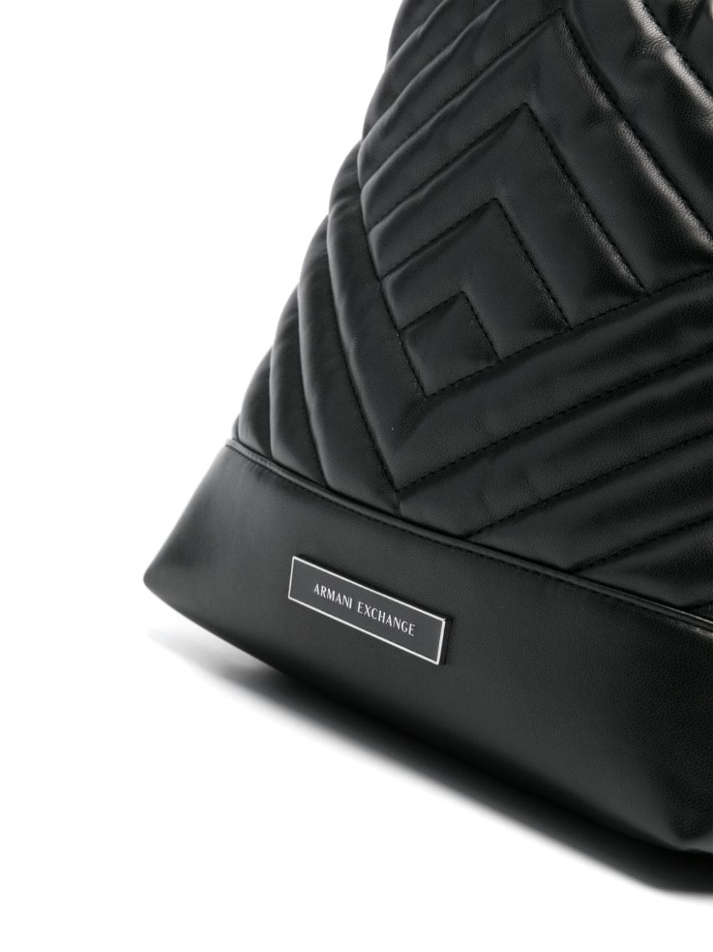 Armani Exchange logo-plaque quilted shoulder-bag - Image 3