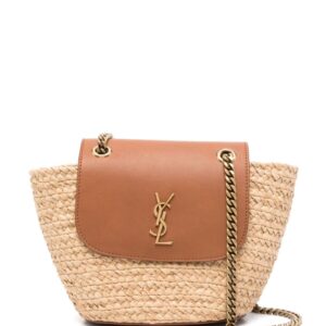 Saint Laurent small Manon raffia crossbody bag