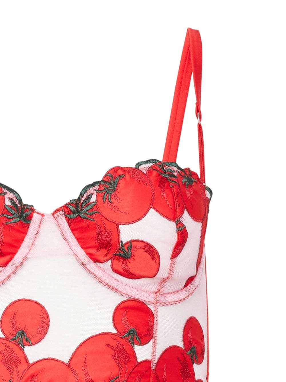 Fleur Du Mal Pomodoro Embroidery bustier - Image 2