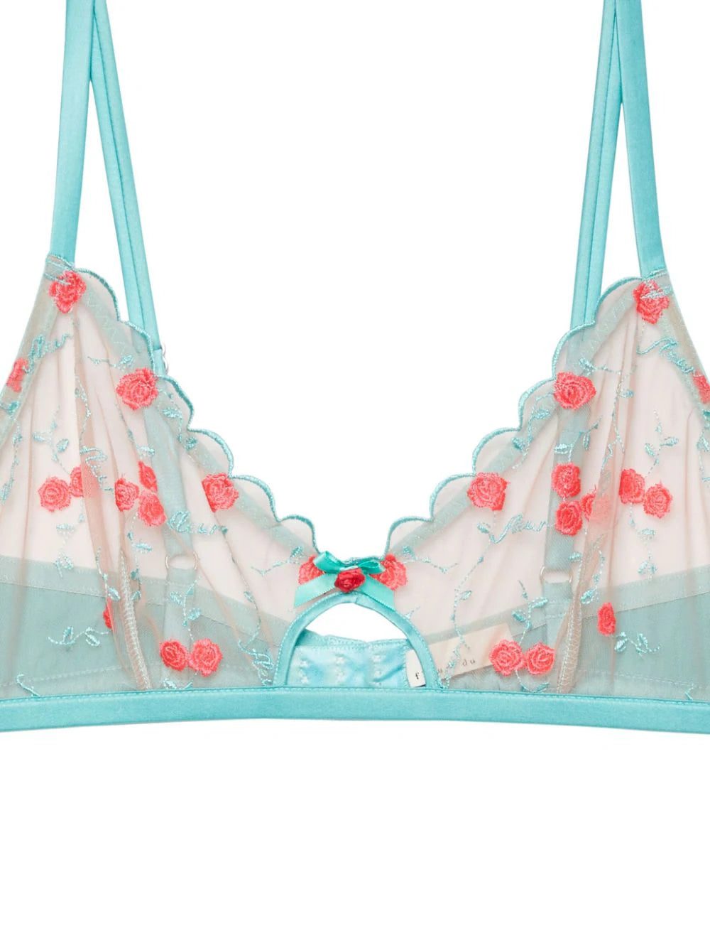 Fleur Du Mal embroidered-design silk-blend bra - Image 2