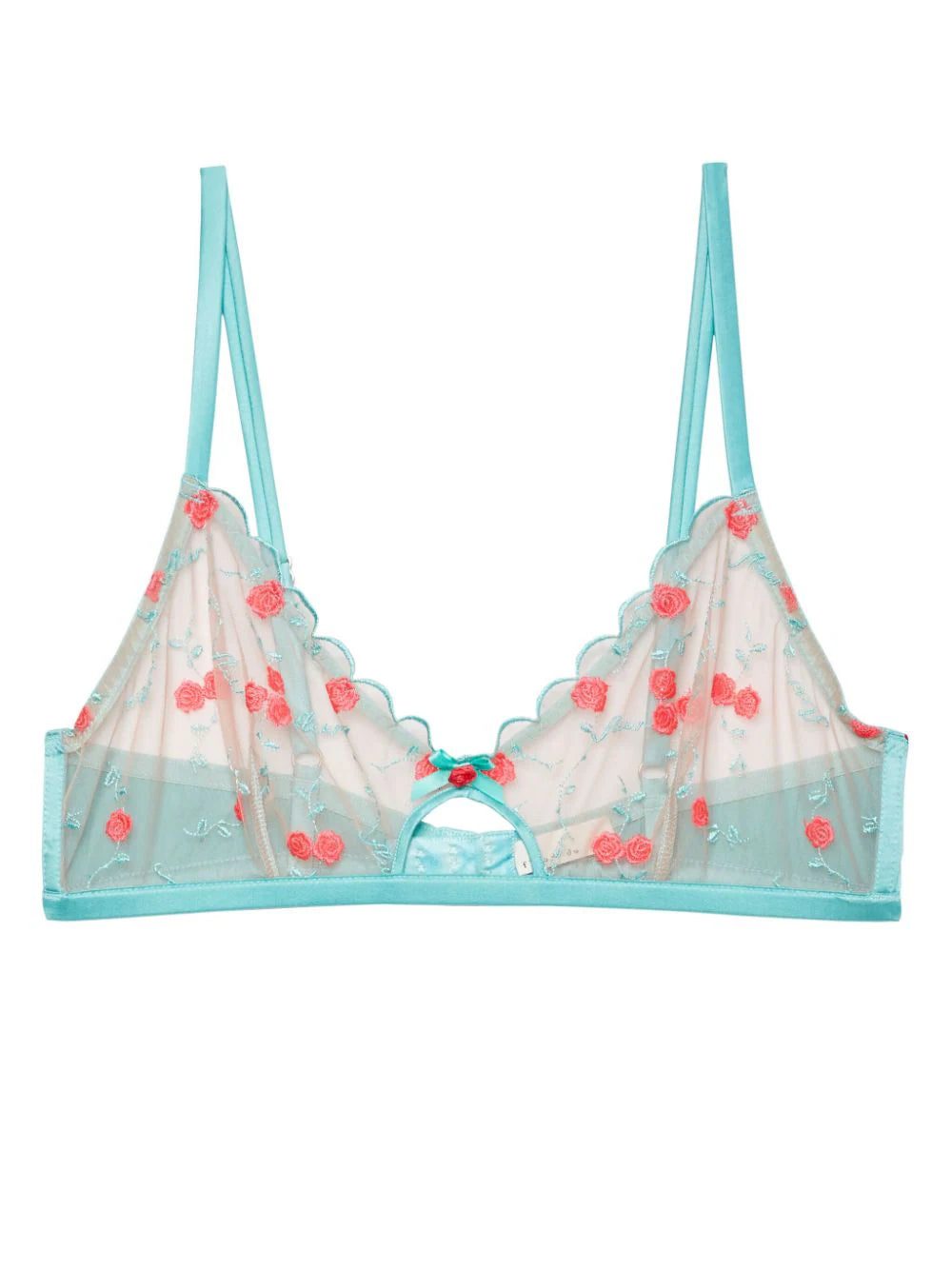 Fleur Du Mal embroidered-design silk-blend bra