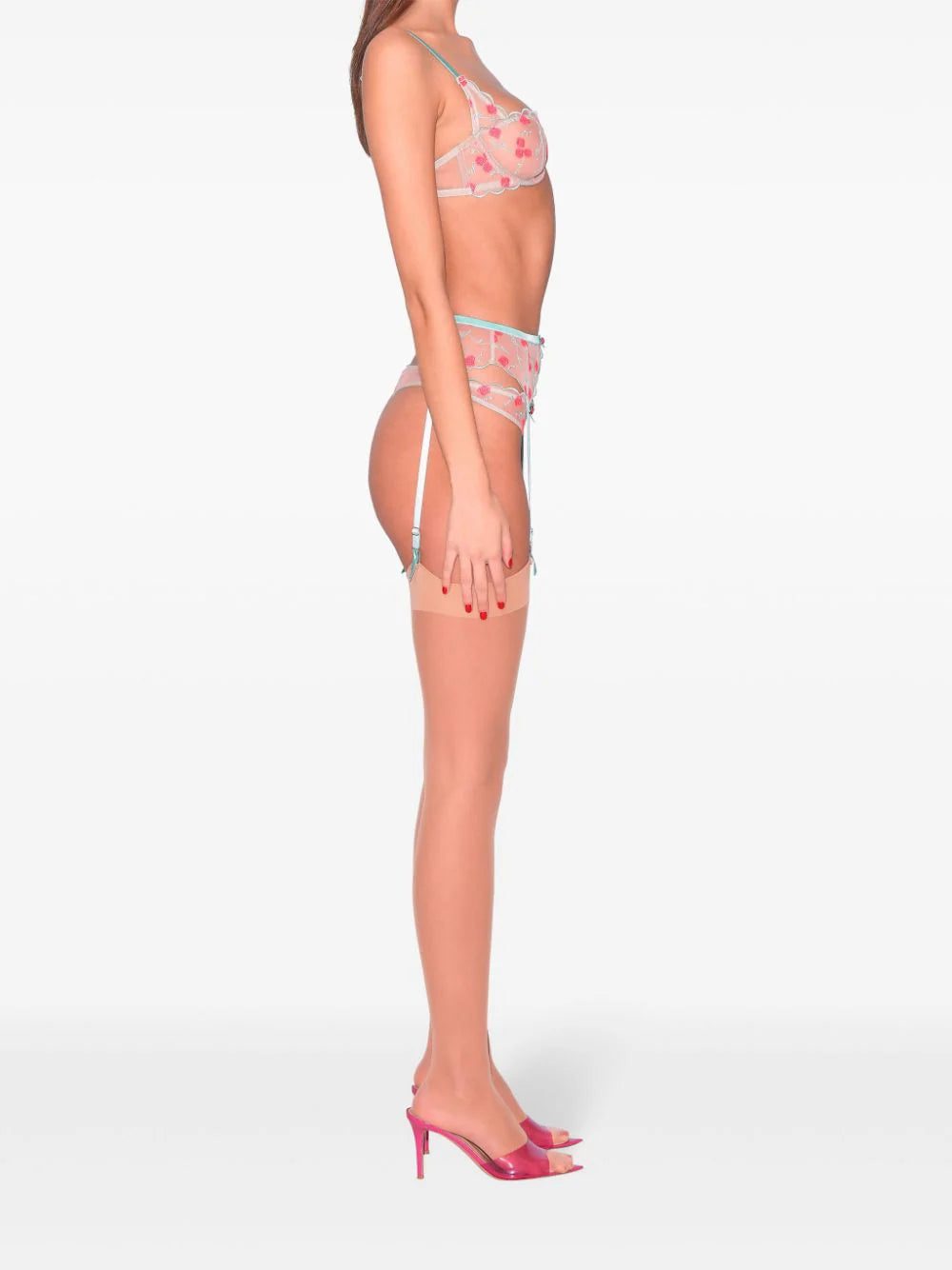 Fleur Du Mal Rose and Vine embroidered bra - Image 4