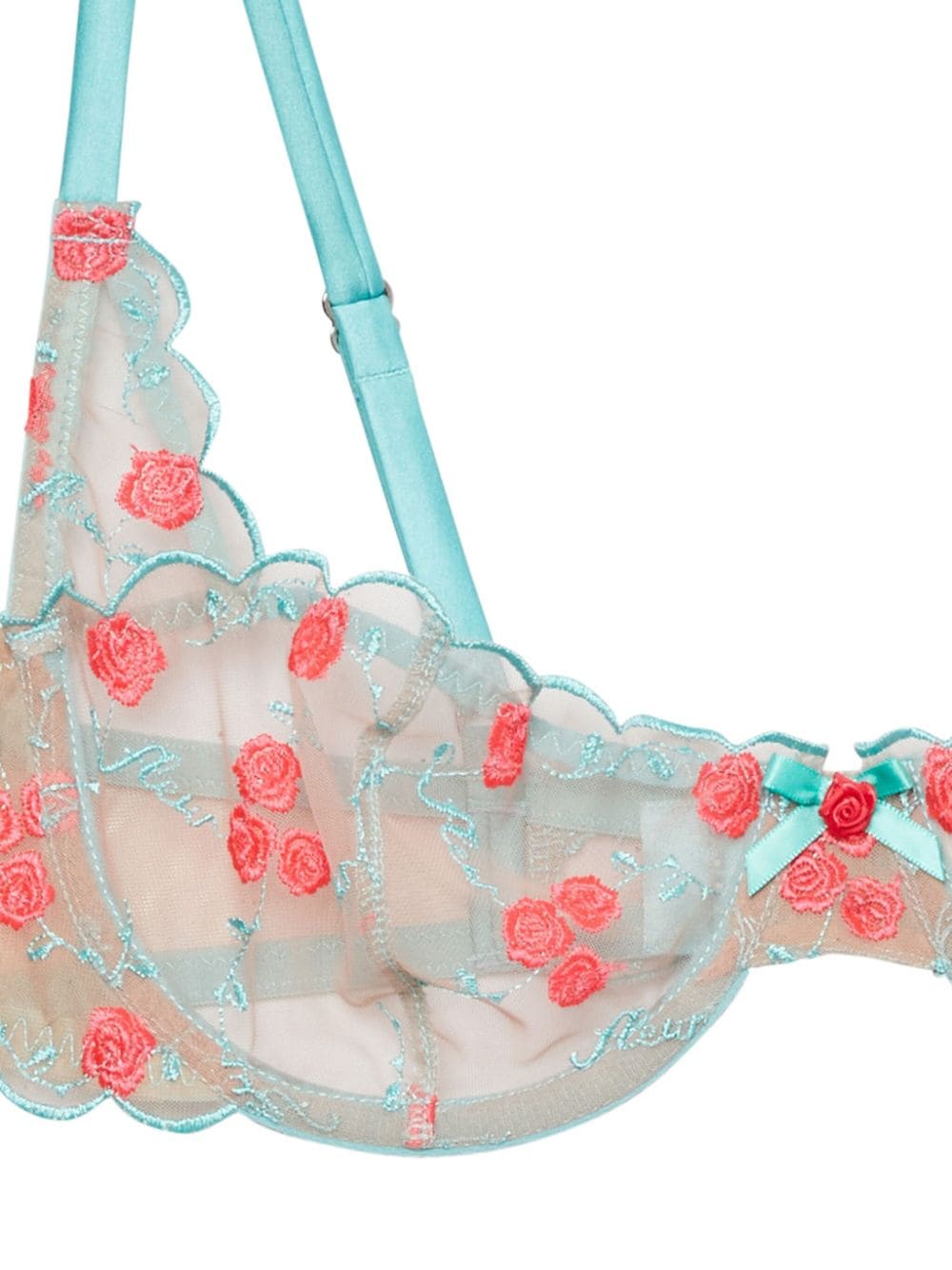 Fleur Du Mal Rose and Vine embroidered bra - Image 2