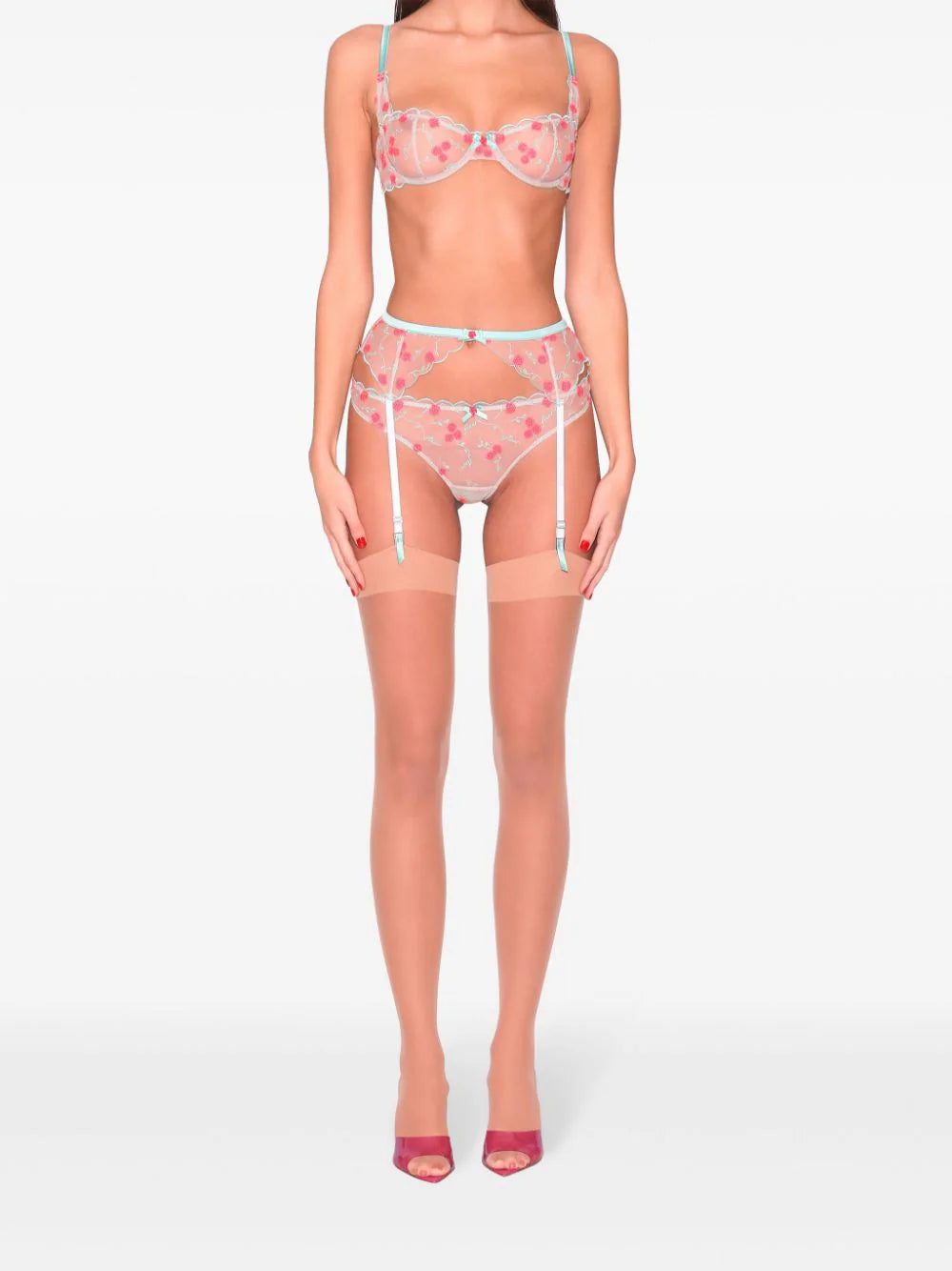Fleur Du Mal Rose and Vine embroidered bra - Image 3