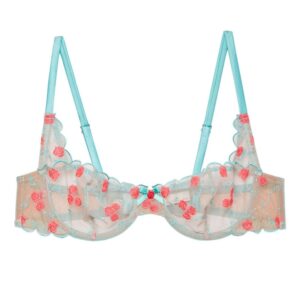 Fleur Du Mal Rose and Vine embroidered bra
