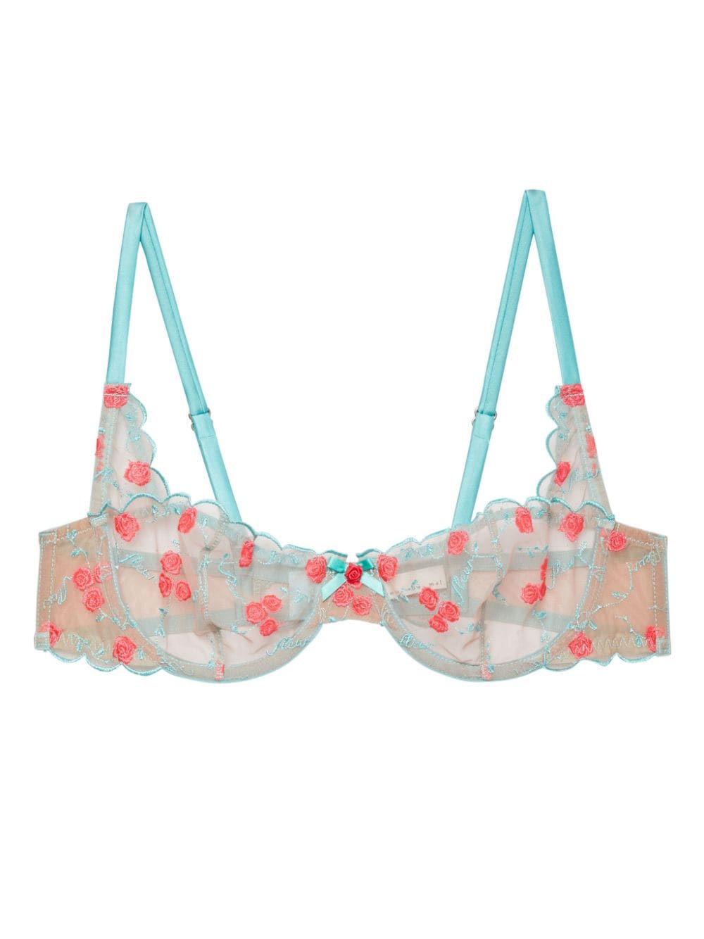 Fleur Du Mal Rose and Vine embroidered bra